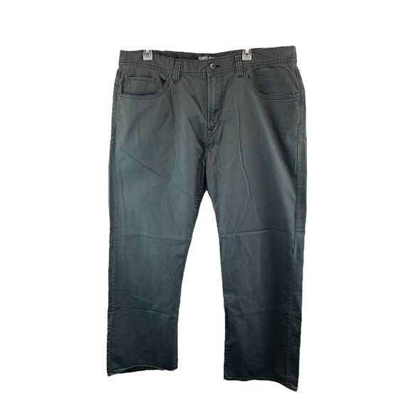 Kirkland Signature Mens Brushed Twill Pants Size 40x30 Charcoal Gray Pockets - Picture 1 of 8